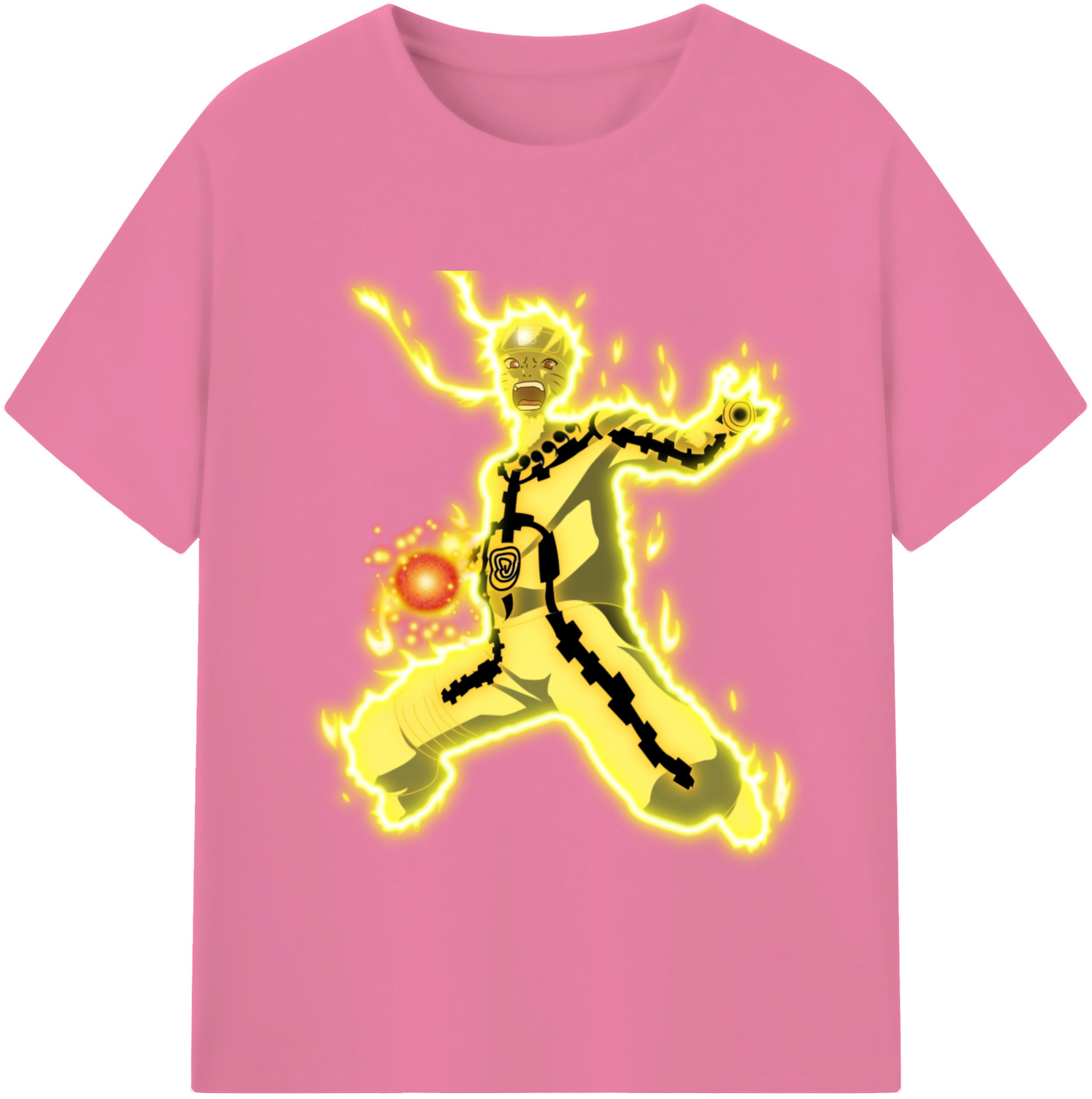 （画像用） NARUTO -ナルト- うずまき ナルト Uzumaki Naruto 綿100％半袖Tシャツ（フロントプリント）